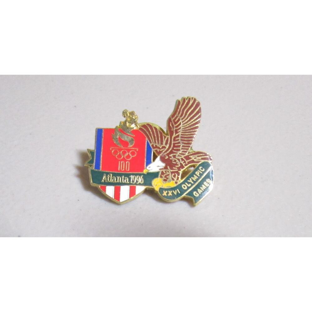 1996 Atlanta Olympics Centennial Pin Eagle & Flame Design Rare Vintage